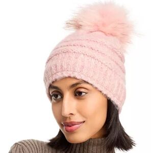 NWT Pink Kyi Kyi Canada Knit Beanie with Pompom